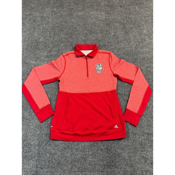 adidas Tops - Wisconsin Badgers Adidas Women's Quarter Zip Pullover Sweatshirt‎ Size Unknown